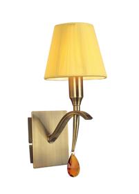 Siena Antique Brass Crystal Wall Lights Mantra Traditional Crystal Wall Lights